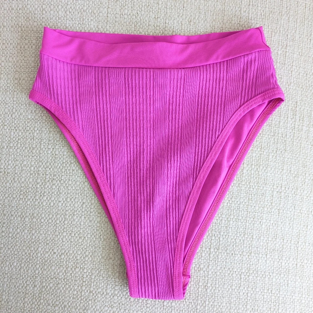L*Space Bright Fuchsia Frenchi Bitsy Bikini Bottom Large - Picture 2 of 11
